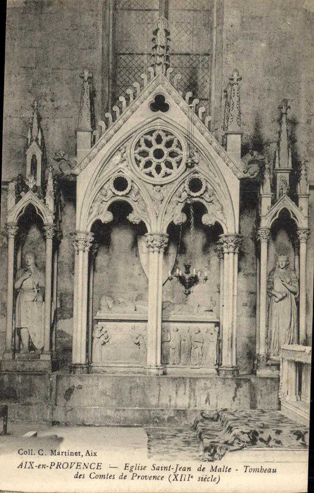 Aix-en-Provence — Kirche Saint-Jean de Malte — Grab der Grafen von Provence (13. Jahrhundert) — Coll. C. Martinet - Vorderseite