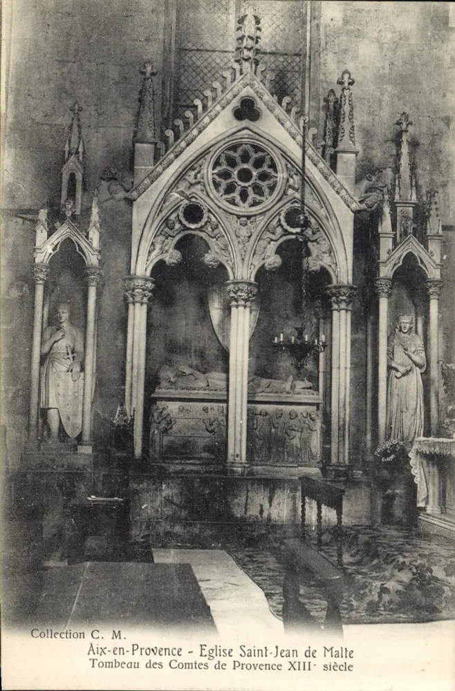 Aix-en-Provence - Kirche Saint-Jean de Malte: Grab der Grafen von Provence - 13. Jahrhundert - Vorderseite