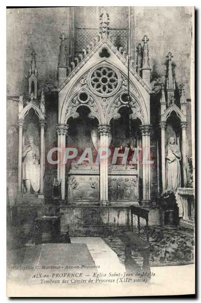 Aix-en-Provence — Kirche Saint-Jean de Maîte — Grab der Grafen von Provence (13. Jahrhundert) - Vorderseite