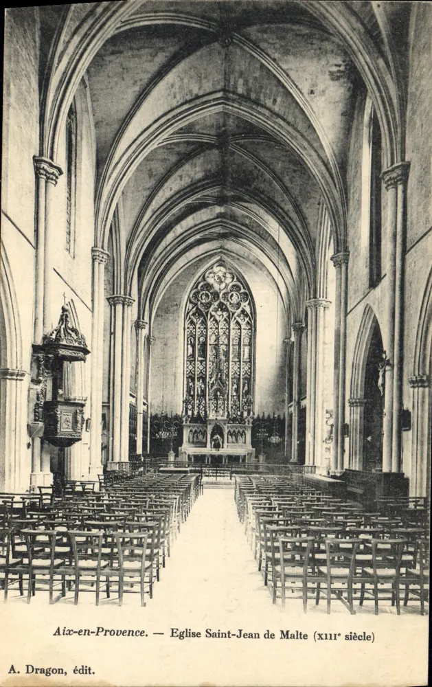 Aix-en-Provence — Kirche Saint-Jean de Malte (13. Jahrhundert) — A. Dragon, Verleger - Vorderseite