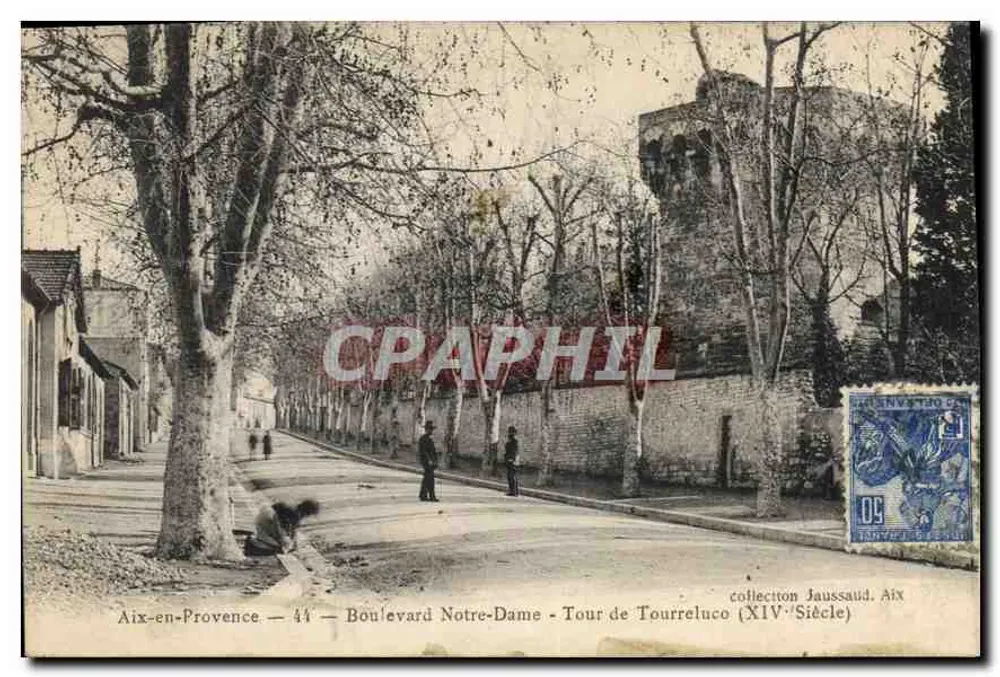 Aix-en-Provence — 44 — Boulevard Notre-Dame — Tour de Tourreluco (14. Jahrhundert) - Vorderseite
