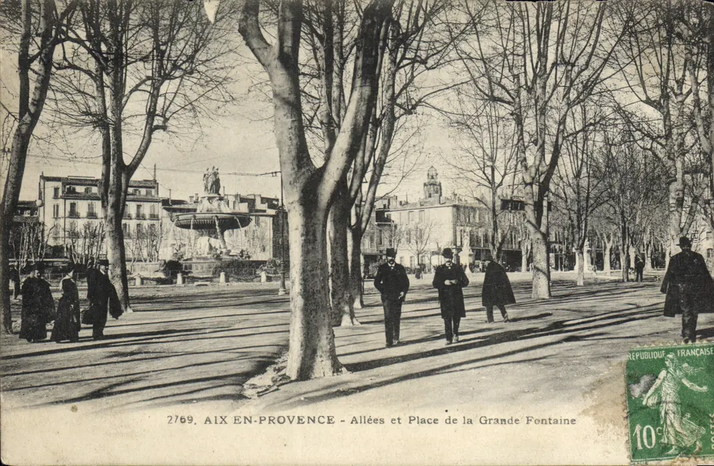 Aix-en-Provence - Allées et Place de la Grande Fontaine — anonymer Verlag, n° 2769 - Vorderseite