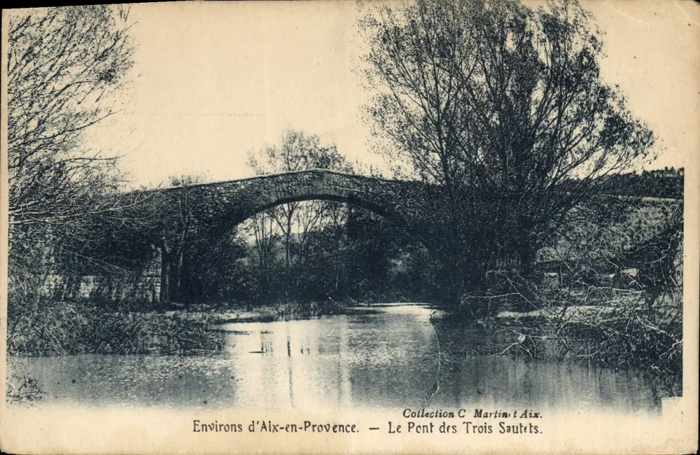 Umgebung von Aix-en-Provence — Le Pont des Trois Sautets — Sammlung C. Martin & Aix - Vorderseite