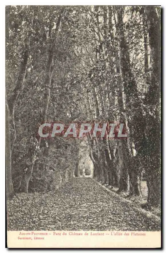 Aix-en-Provence — Park des Schloss Lantiant — Die Allee der Platane — Germacé, Verleger - Vorderseite