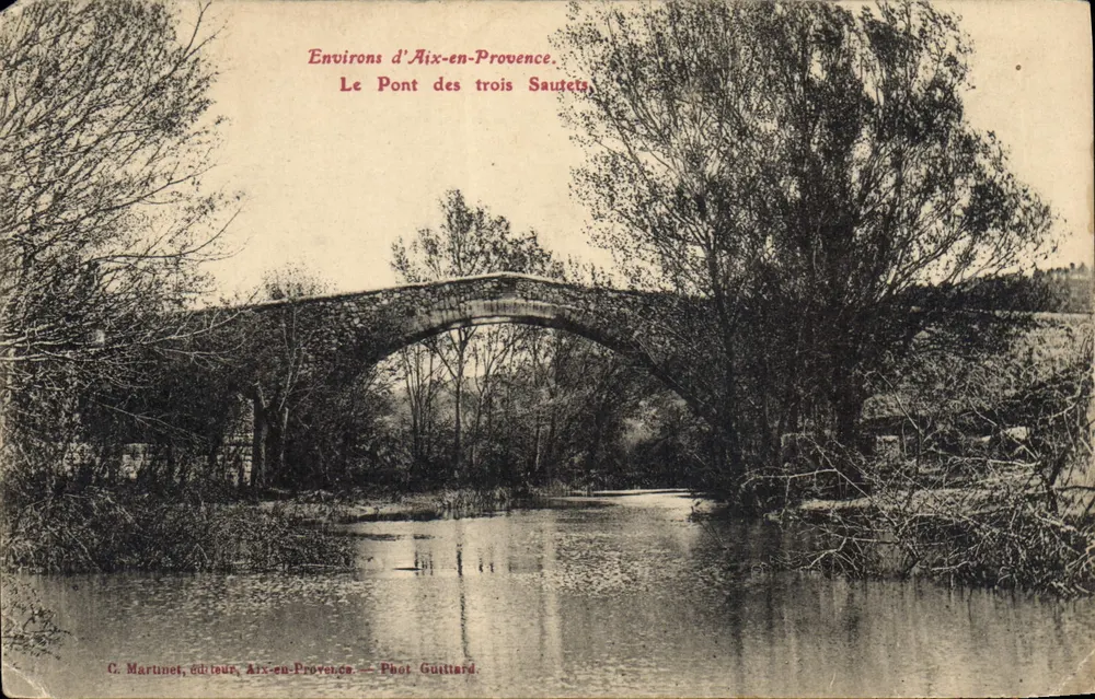 Umgebung von Aix-en-Provence — Der Pont des trois Sautets — C. Marunet, Verlag, Aix-en-Provence — Fot. Guittard - Vorderseite