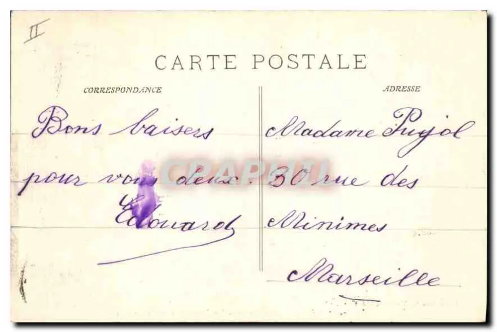Umgebung von Aix-en-Provence — Brücke der drei Weiden — Sammlung C. Martinet - Aix - Rückseite