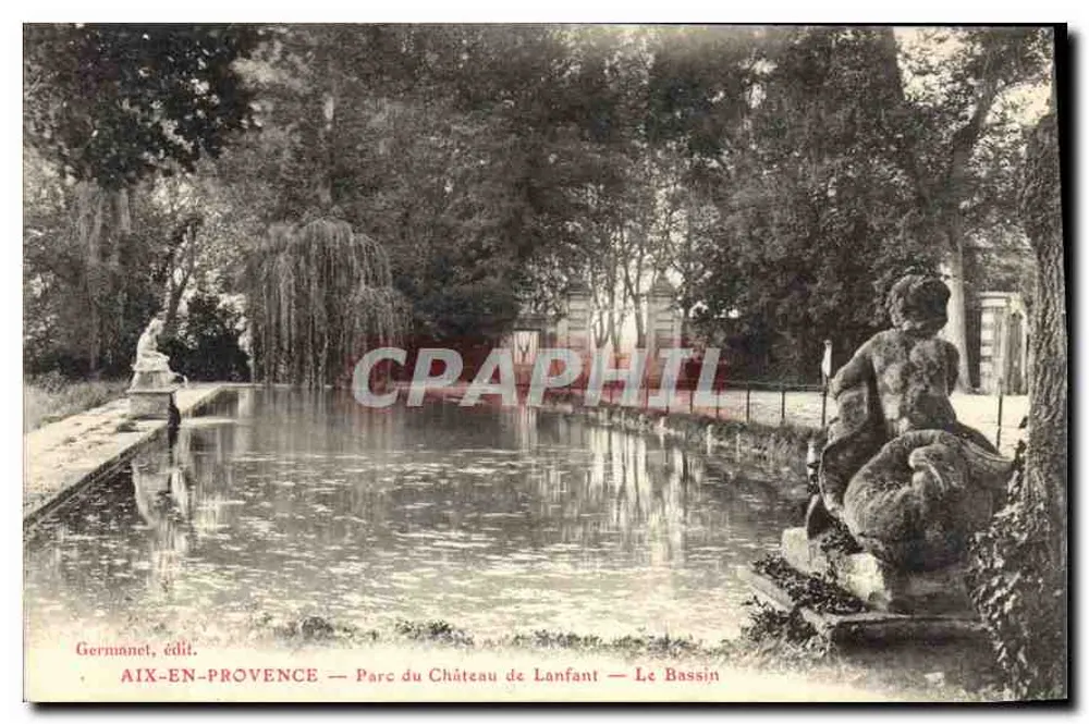 AIX-EN-PROVENCE — Park des Schlosses Lanfant — Der Seebecken — Germanet, Verlag - Vorderseite