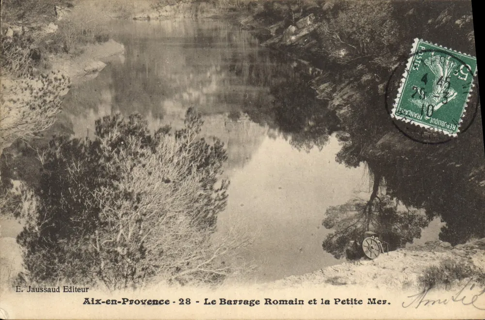 Aix-en-Provence - 28 - Der römische Staudamm und das Kleine Meer — Verlag E. Jaussaud - Vorderseite