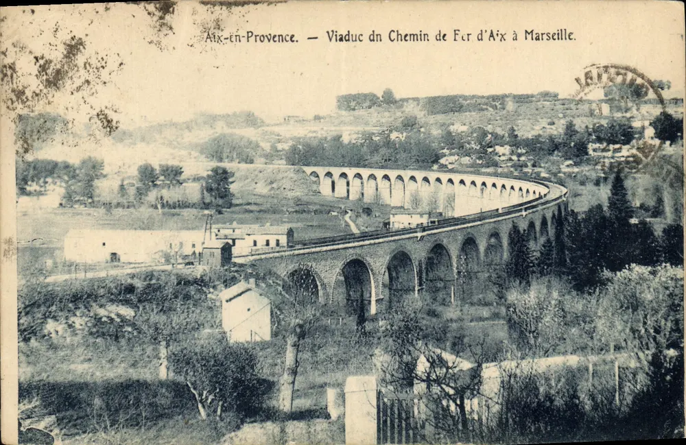 Aix-en-Provence — Viadukt der Eisenbahnlinie Aix zu Marseille — Verlag nicht sichtbar - Vorderseite