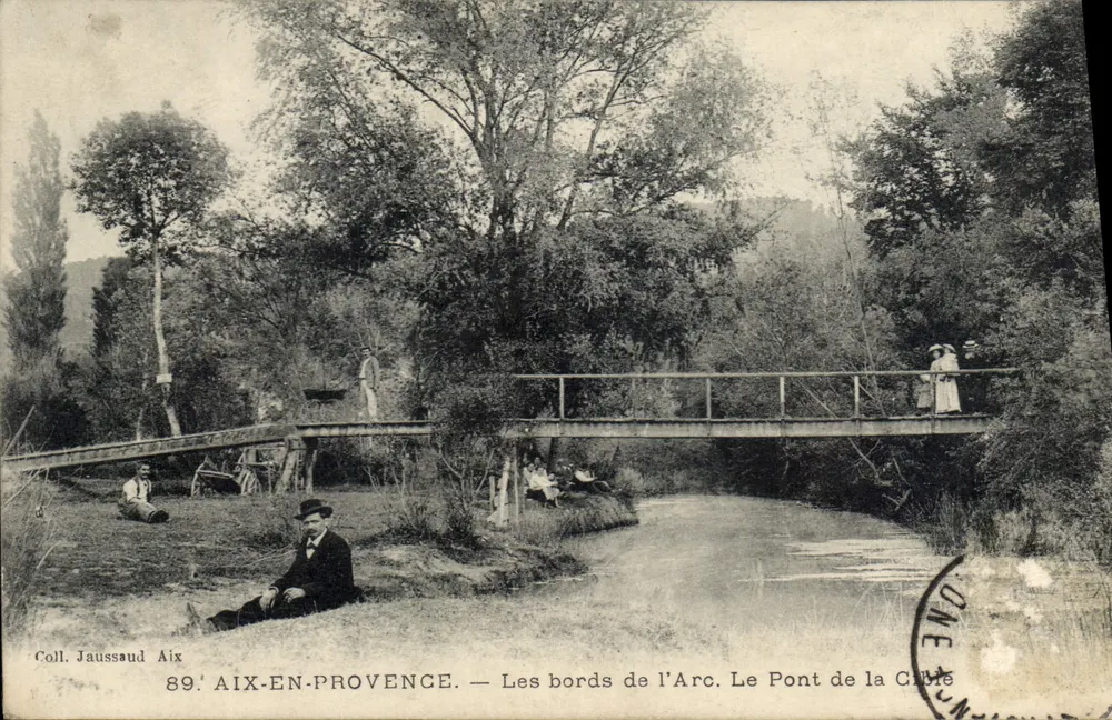 Aix-en-Provence — As margens do Arc. O Ponte da Caille — Coleção Jaussaud Aix - Frente