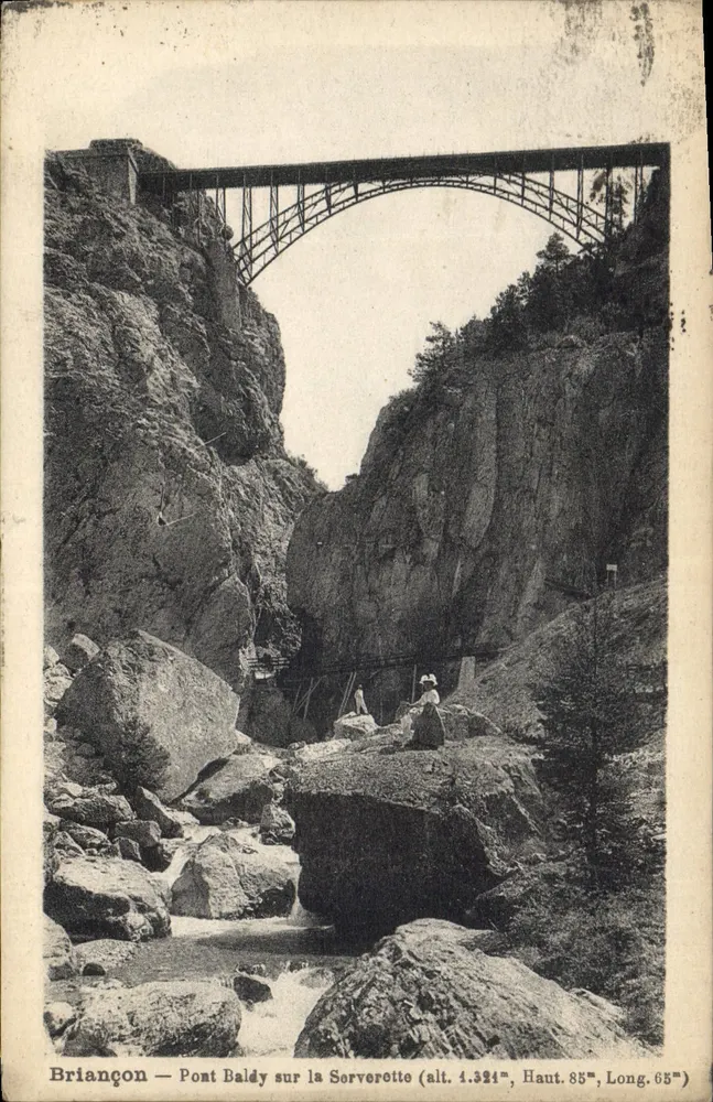 Briancón — Ponte Baldy sobre a Serverette (alt. 1.324m, Alt. 85m, Comp. 65m) — Edição Vrejordan - Frente