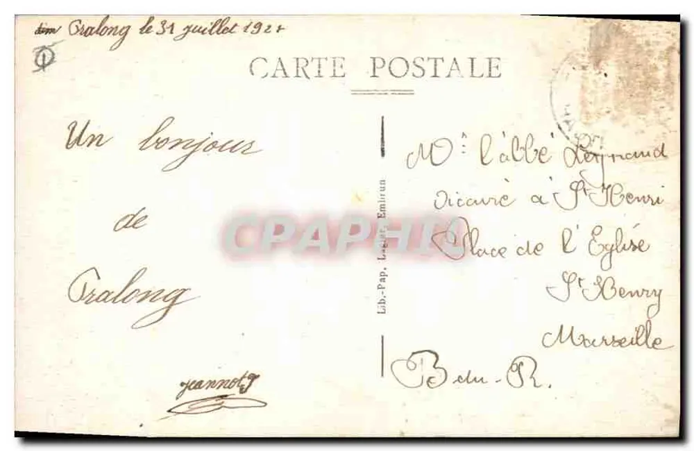 Embrun — Vista do Roe — Lib. Pap. Laget Embrun n°65 - Verso