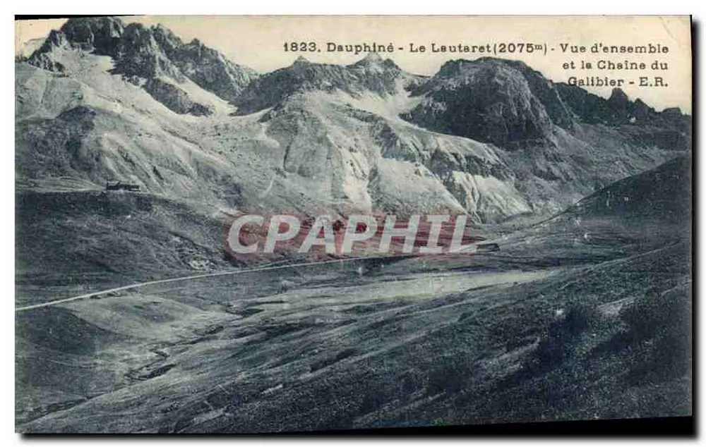 Dauphiné - Le Lautaret (2075m) - Übersicht und die Galibier-Kette - E.R. - Vorderseite