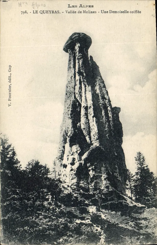 Le Queyras - Tal der Molines - Eine Dame mit Frisur — V. Fournier, Gap, n°798 - Vorderseite