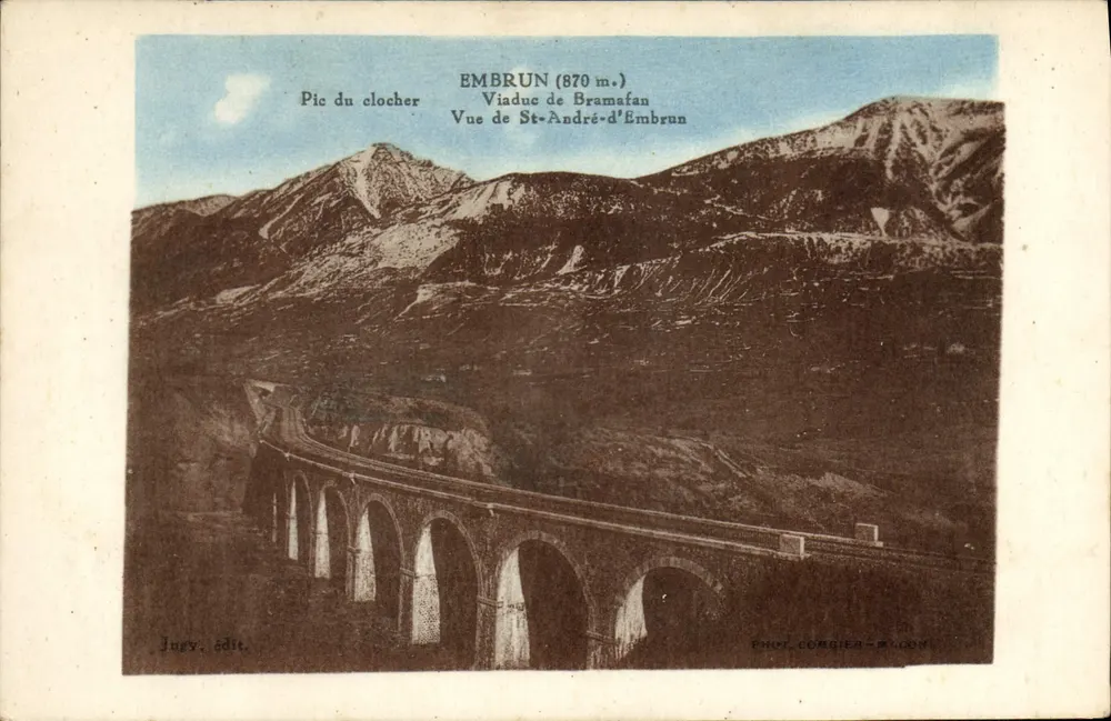 Ansicht des Viaducs de St-André-d'Embrun — Pic du clocher — Foto Comgier-Raçon, Verlag Ingy - Vorderseite