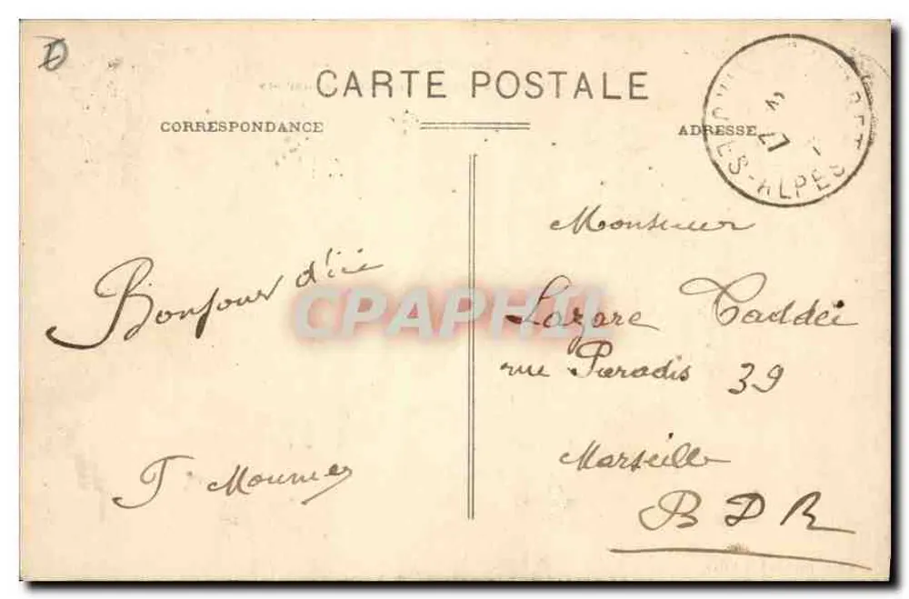 Pittoreske Alpen — Route du Lautaret mit Glaciers im Hintergrund — Verlag nicht sichtbar - Rückseite
