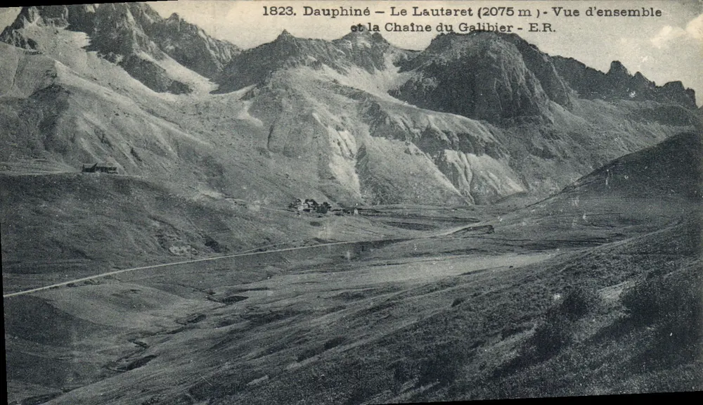 Der Lautaret (2075 m) und die Galibier-Kette — Übersicht — E.R. - Vorderseite