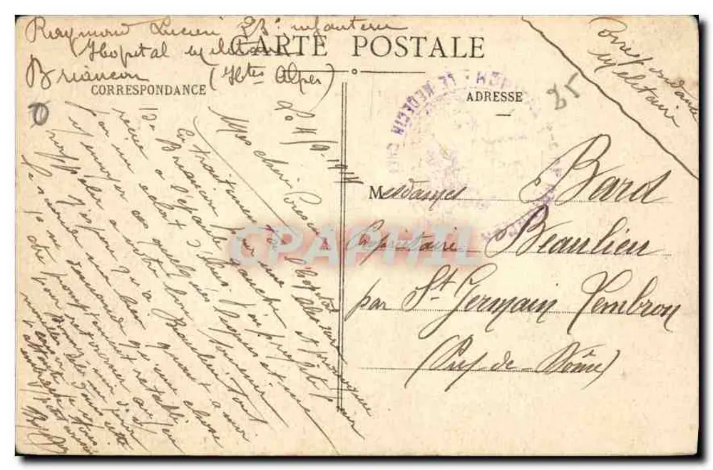 Die Alpen - Briançon (1321m) - Route d'Italie und Fort des Salettes - Le Chabertion (italienisches Fort 3138m) - Rückseite
