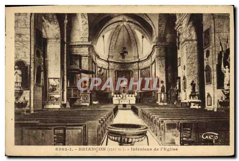 Briançon (1137 m.) — Interior da Igreja — Gep - Frente