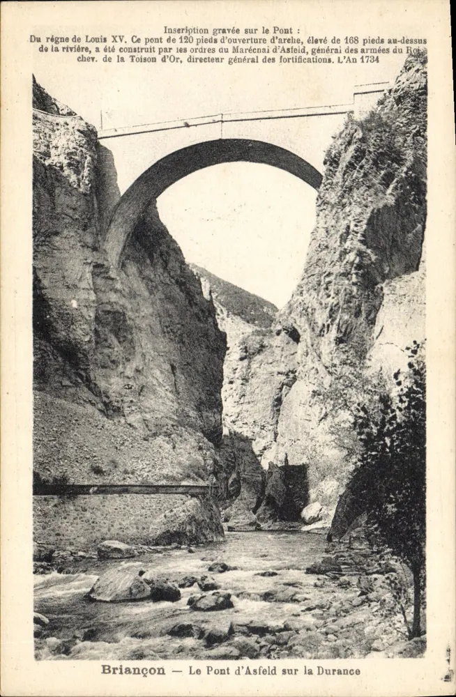 Briancón — De Brug d'Asfeld over de Durance — Uitgever V. Jolimont - Voorkant