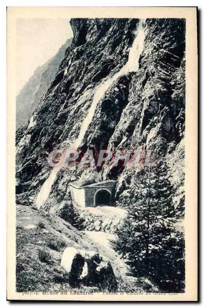 लौटारेट के रास्ता — टनल और ग्रैंड क्लॉट के झरना — पुराना पोस्टकार्ड 180714 - आगे