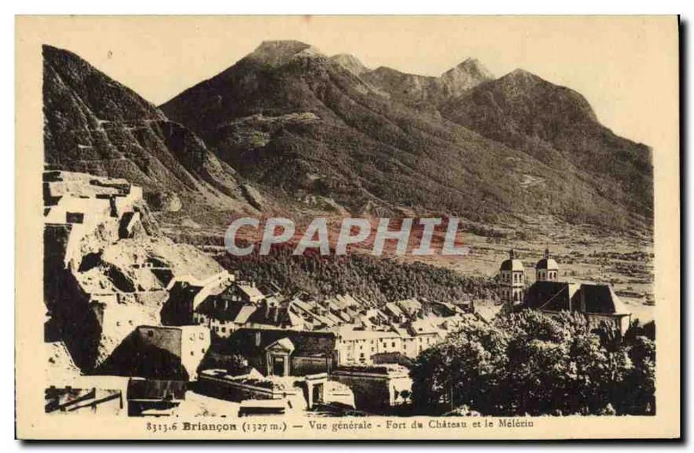 Briannon (1327 m.) — Allgemeiner Blick — Festung des Schlosses und Molézin - Vorderseite