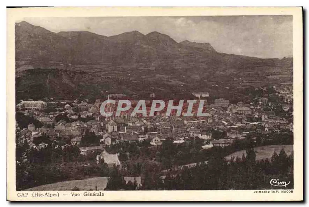 Gap (Hautes-Alpes) — Allgemeiner Blick — Combier Imp. Macon - Vorderseite