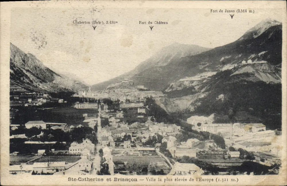 Ste-Catherine e Briançon — Cidade mais elevada da Europa (1.321 m.) — Edição G. Jourdan - Frente