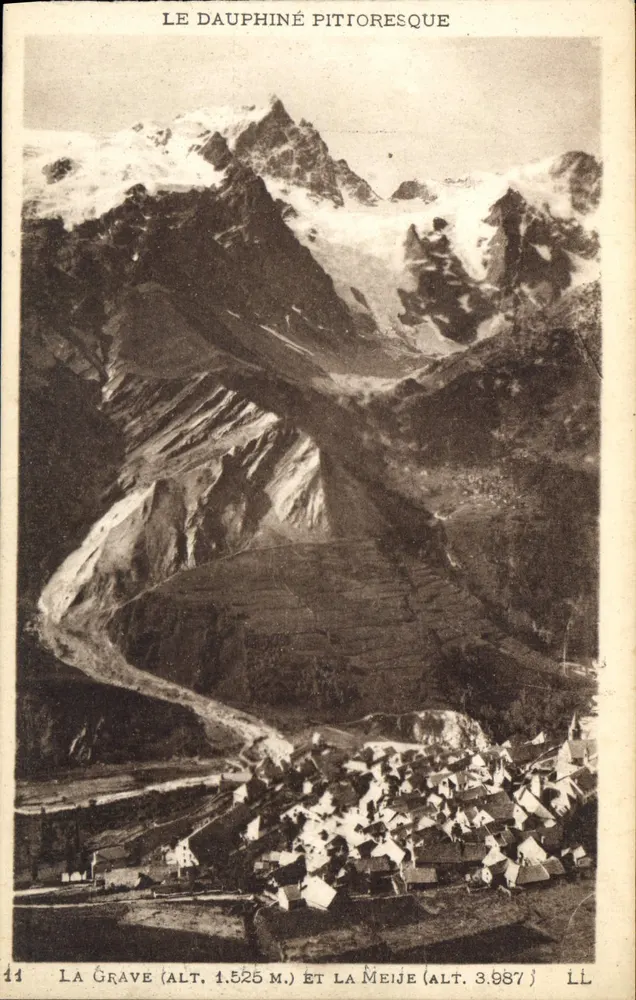 ला ग्राव और ला मेज़ — डूफिने के चित्रकारित दृश्य — छापकर्ता लेवेविल एवं कंपनी, पेरिस, क्रमांक 14 - आगे