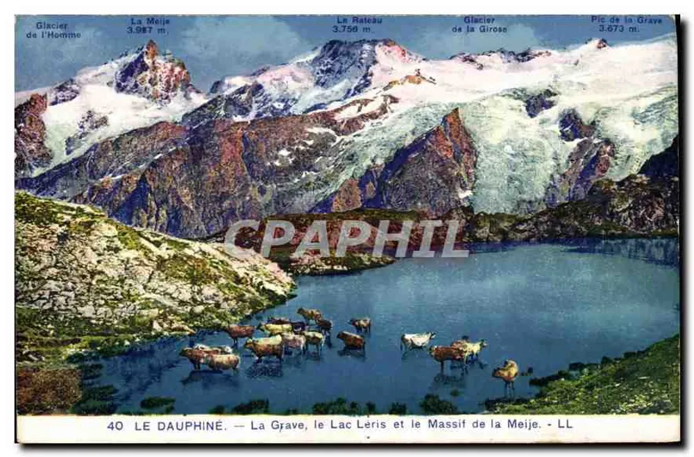 Das Dauphiné — La Grave, See Lérès und das Massiv der Meije — LL - Vorderseite