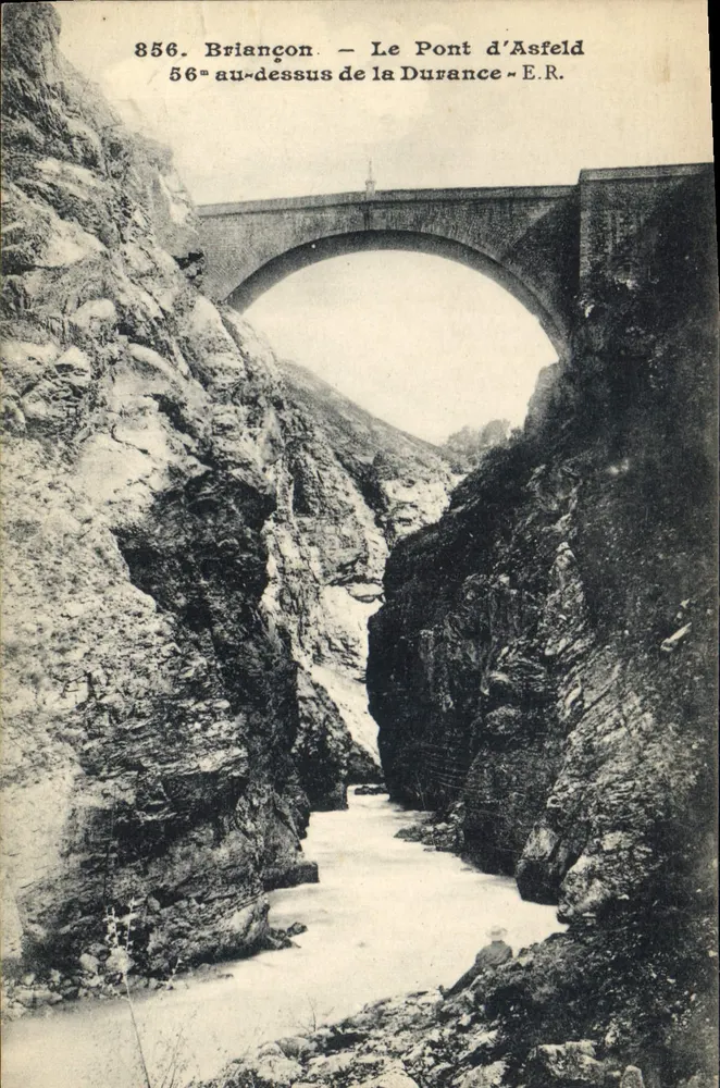 Briancón — O Ponte d’Asfeld sobre a Durance — E.R. - Frente