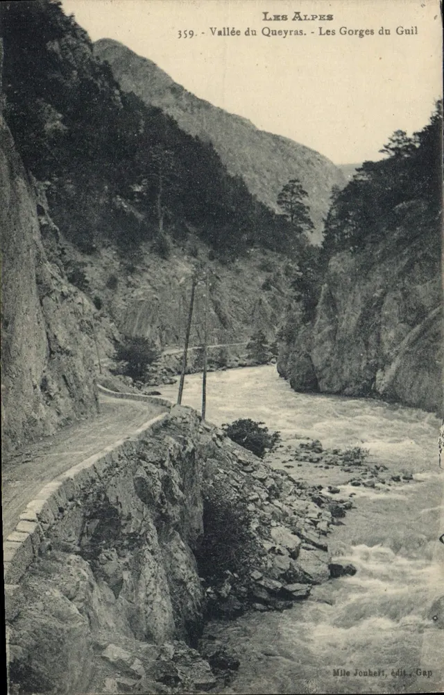 Die Alpen — Tal des Queyras — Die Guil Schlucht — Mile Jouhelt, Verlag Gap, n° 359 - Vorderseite