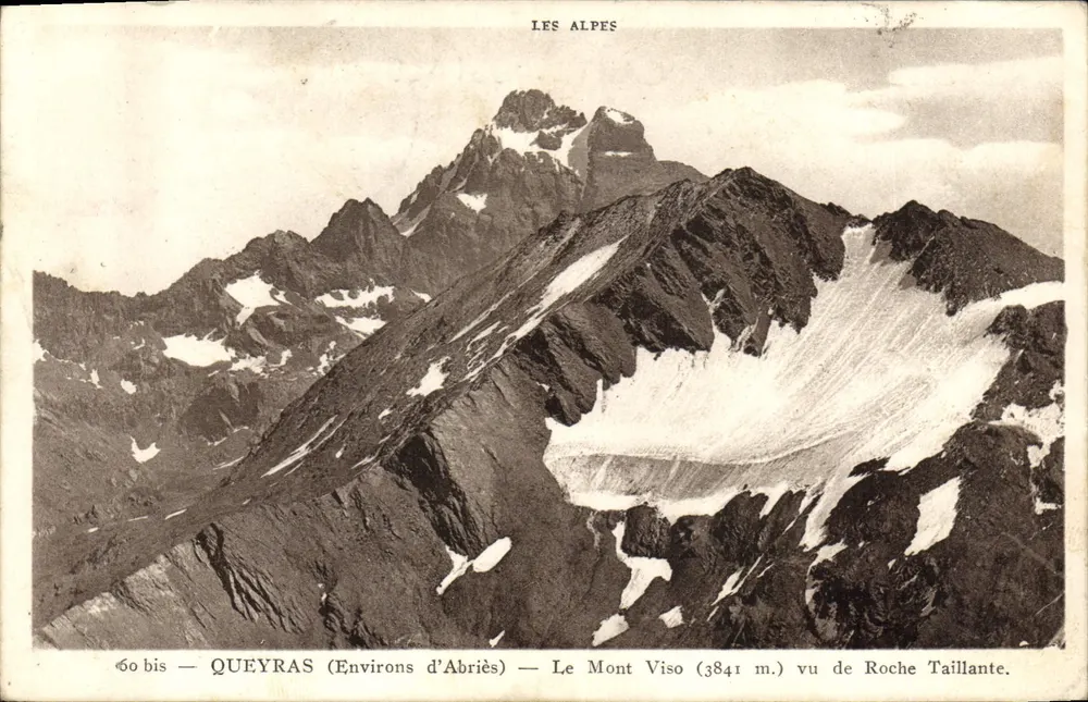 Mont Viso (3841 m.) von Roche Taillante aus gesehen — Queyras (Umgebung von Abriès) — Verlag M. Julien, Nr. 60 bis - Vorderseite