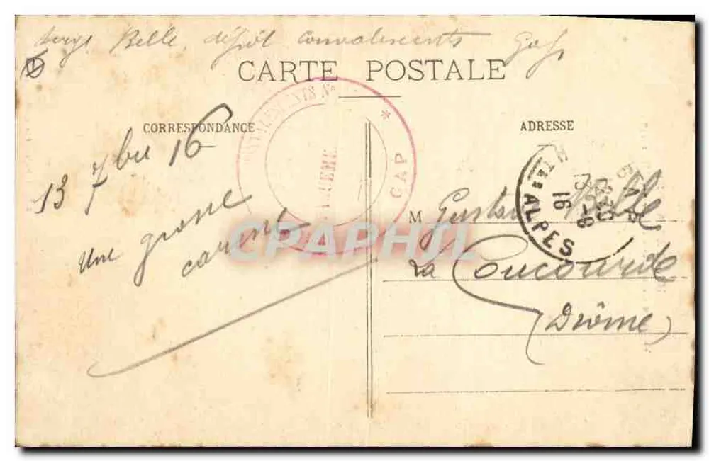 Hautes-Alpes - Tal von Champsaur - Der Gipfel Aiguille (2143m) — J. Payan, Bazar, Verlag, Gap - E. P. - Rückseite