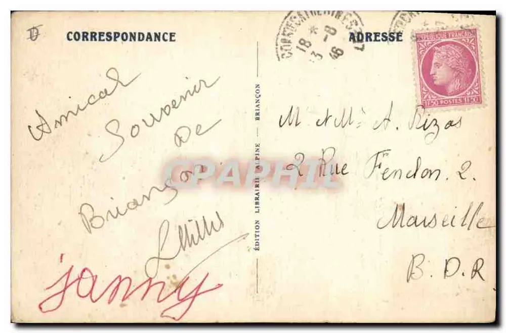 BRIANÇON — Les Portes Piqueroi und die Kathedrale — LL - Rückseite