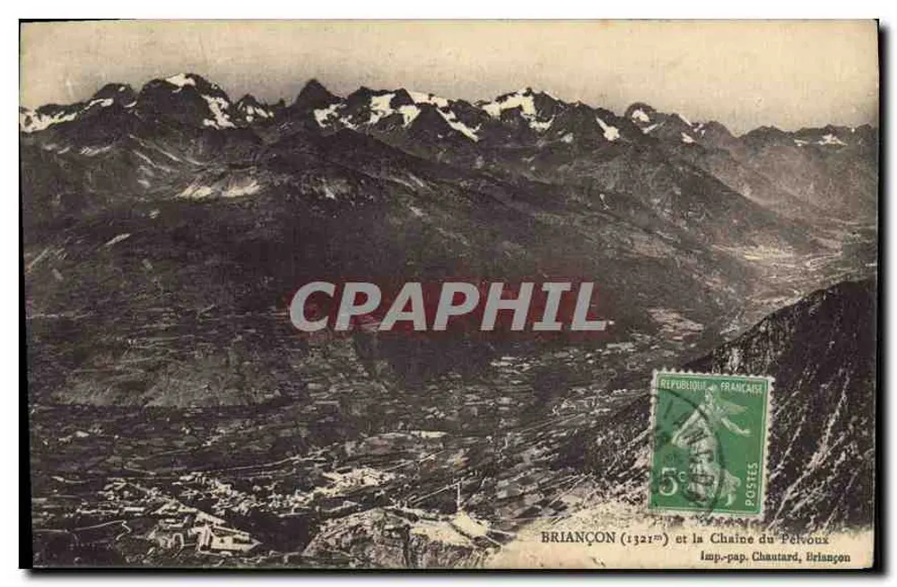 BRIANÇON (1327m) i łańcuch Pelvoux — Drukarnia Chautard, Briançon - Awers