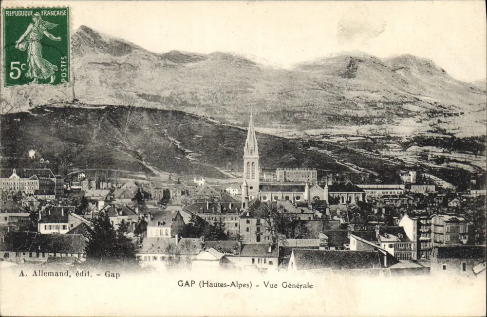 GAP (Alte Alpi) — Vista Generale — A. Allemand, editore - Gap - Recto