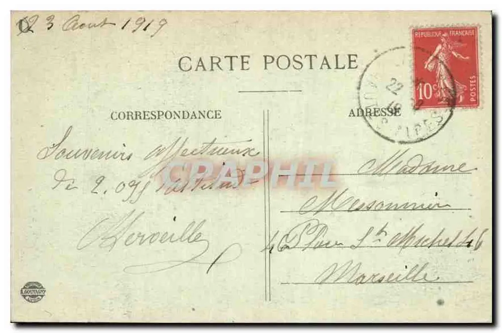 Dauphiné - La Grave — Kirche der Terrasses und die Meije - E.R. n°789 - Rückseite