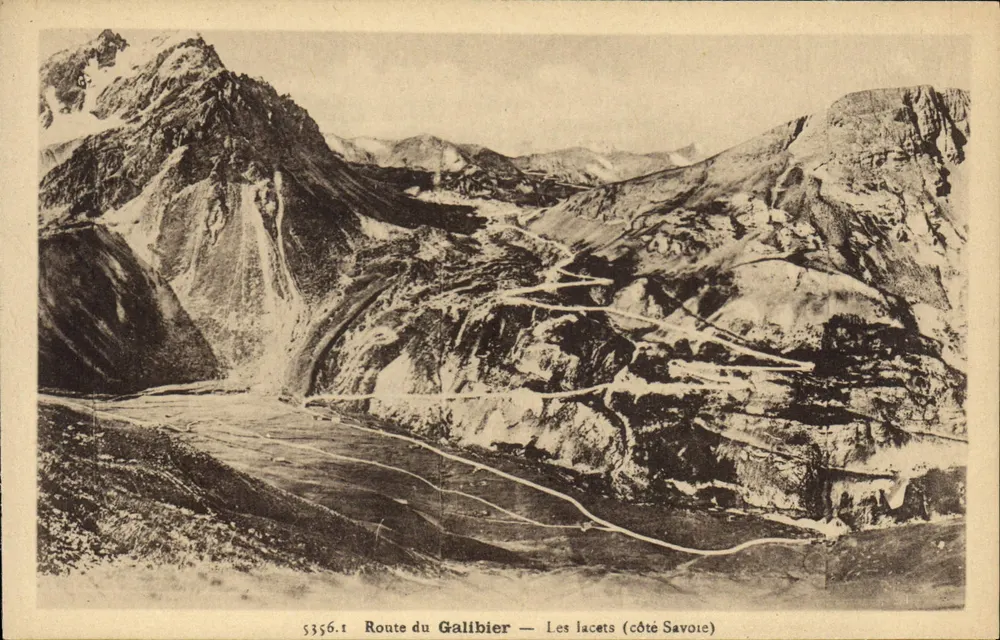 Galibierstraße — Die Kurven (Savoyen-Seite) - Vorderseite