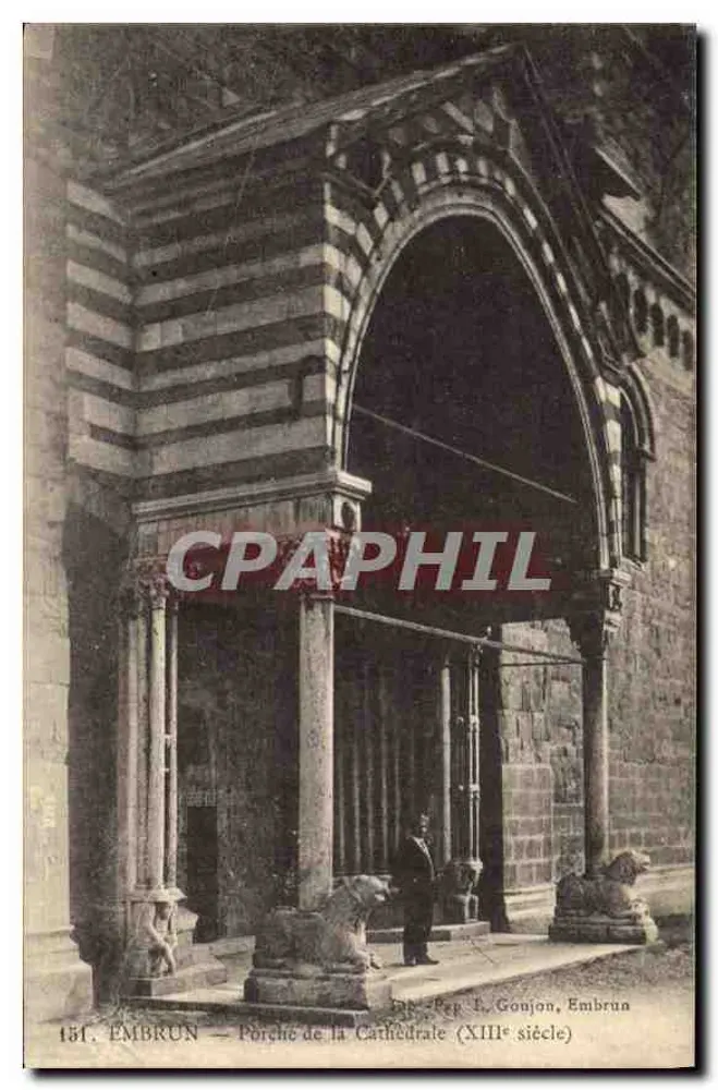 Embrun — Portal der Kathedrale (13. Jahrhundert) — Verlag P. Gonjon, Nr. 151 - Vorderseite