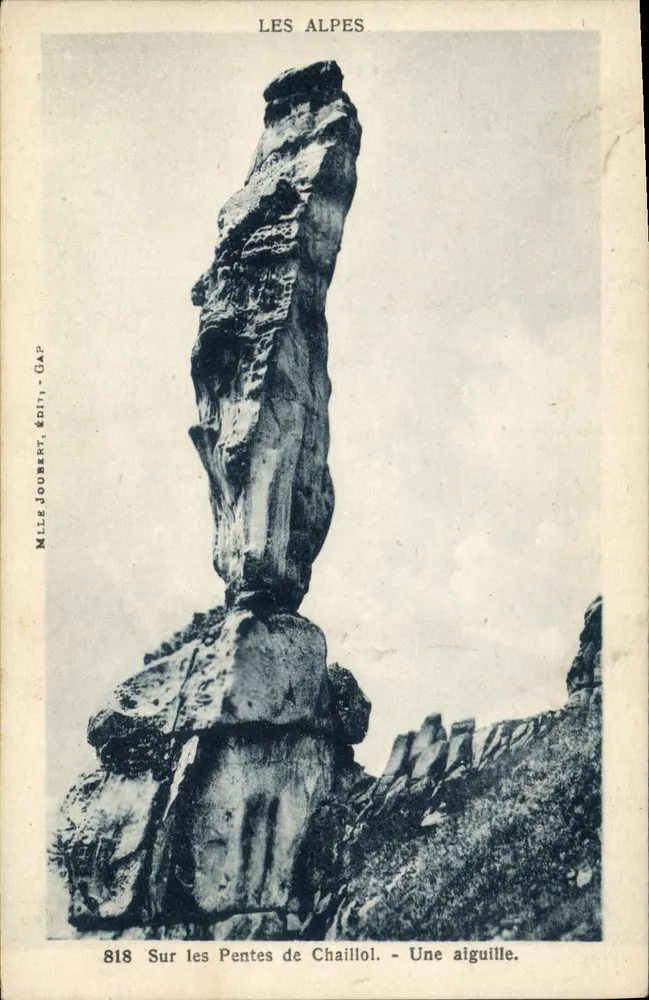 Die Alpen - Auf den Hängen von Chaillol. Eine Spitze. - Mlle Joubert, Verlag, Gap, Nr. 818 - Vorderseite