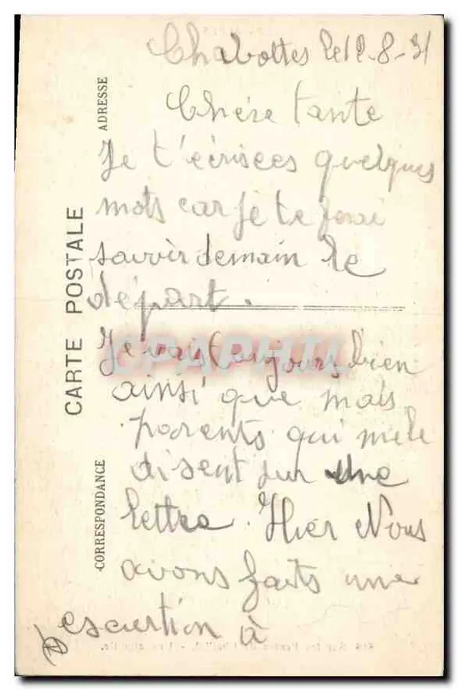 Die Alpen - Auf den Hängen von Chaillol. Eine Spitze. - Mlle Joubert, Verlag, Gap, Nr. 818 - Rückseite