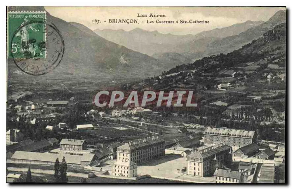 Alpes - Briançon - As Casernas em Ste-Catherine - Frente