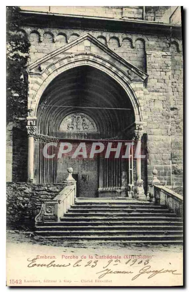 Embrun. Portal der Kathedrale (13. Jahrhundert) — Lambert, Verleger in Gap — Nr. 1542 - Vorderseite