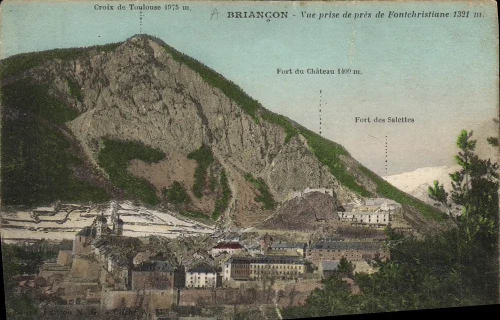 BRIANÇON - Ansicht von nahe Fontchristiane 1321 m. — Verlag N. G. - Cliché A. Né - Vorderseite