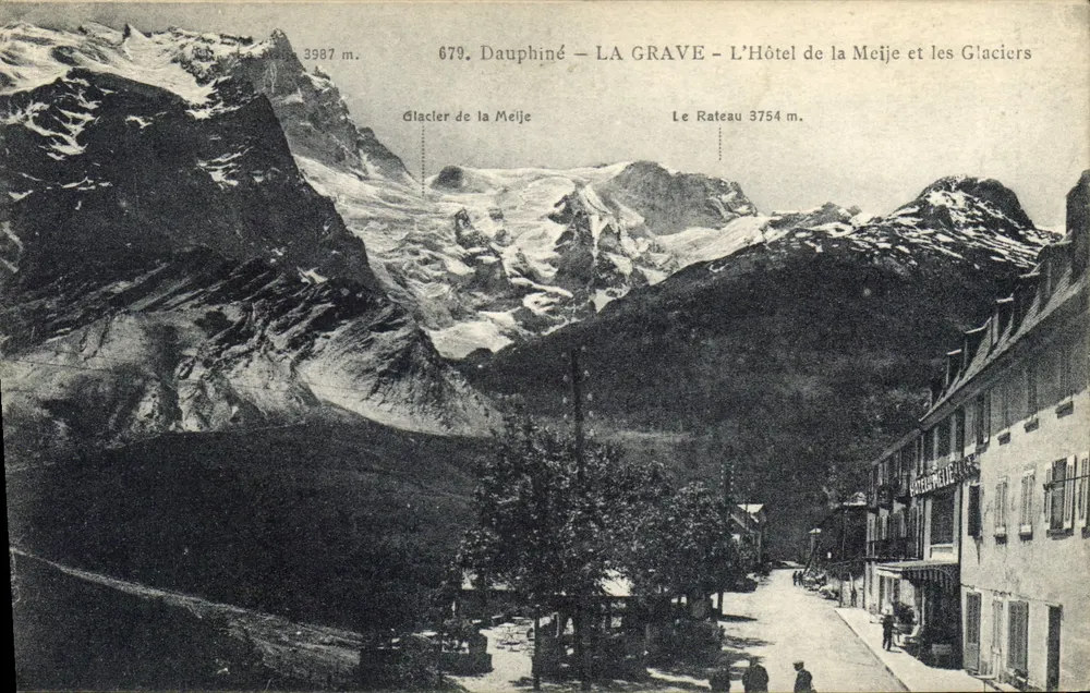 Dauphiné - LA GRAVE - Das Hotel de la Meije und die Gletscher — GAUDE, phot.édit. - Grenoble - Vorderseite