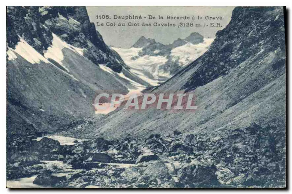 Dauphiné - Von La Bérarde nach La Grave - Der Glot des Cavales-Pass (3128 m.) - E.R. - Vorderseite