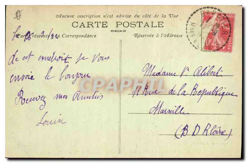 Embrun (alt. 871 m) — Mont Aurel aus dem Kreisverkehr der Place de l'Archevêché — Louis Bonnet, Verlag - Gap - Rückseite