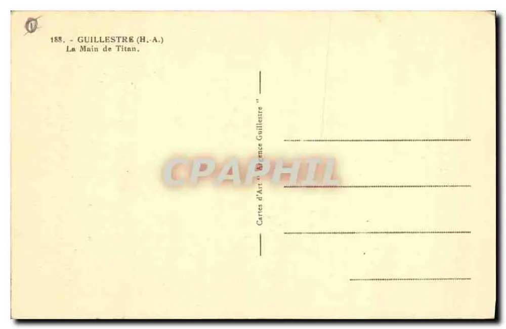A Mão de Titã — editor H. A. Guillestre, n° 188 - Verso