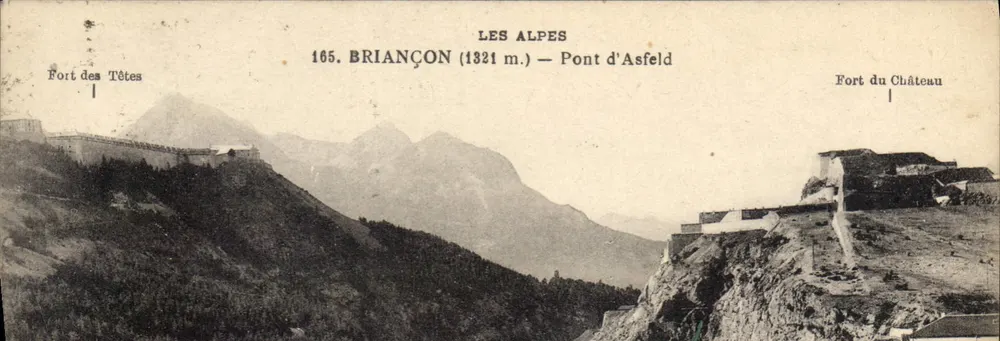 Briançon (1321 m.) — Ponte de Asfeld — As Alpes - Frente